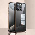 For iPhone 15 Pro SULADA Metal Frame + Nano Glass + TPU Phone Case(Gold) - 1