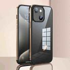 For iPhone 15 SULADA Metal Frame + Nano Glass + TPU Phone Case(Gold) - 1