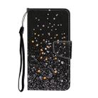 For Huawei P40 Colored Drawing Pattern Horizontal Flip Leather Case with Holder & Card Slots & Wallet(Black Star) - 2