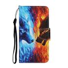 For Huawei P40 Colored Drawing Pattern Horizontal Flip Leather Case with Holder & Card Slots & Wallet(Flame Wolf) - 2