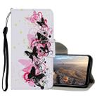 For Huawei P40 Colored Drawing Pattern Horizontal Flip Leather Case with Holder & Card Slots & Wallet(Four Butterfly) - 1