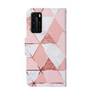 For Huawei P40 Colored Drawing Pattern Horizontal Flip Leather Case with Holder & Card Slots & Wallet(Marble) - 3