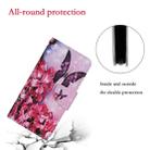 For Huawei P40 Colored Drawing Pattern Horizontal Flip Leather Case with Holder & Card Slots & Wallet(Red Flower Butterfly) - 5