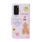 For Huawei P40 Colored Drawing Pattern Horizontal Flip Leather Case with Holder & Card Slots & Wallet(Smile Bear) - 3