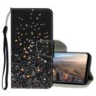 For Huawei Honor 9X Lite Colored Drawing Pattern Horizontal Flip Leather Case with Holder & Card Slots & Wallet(Black Five-pointed Star) - 1