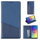 For LG W10 MUXMA MX109 Horizontal Flip Leather Case with Holder & Card Slot & Wallet Function(Blue) - 1