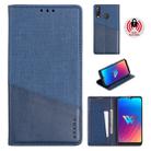 For LG W30 MUXMA MX109 Horizontal Flip Leather Case with Holder & Card Slot & Wallet Function(Blue) - 1