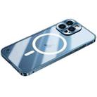 For iPhone 15 Pro Max Metal Frame Frosted PC Shockproof MagSafe Case(Ocean Blue) - 1