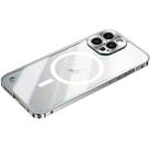 For iPhone 15 Pro Metal Frame Frosted PC Shockproof MagSafe Case(Silver) - 1