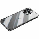 For iPhone 15 Pro Max Metal Frame Frosted PC Shockproof Phone Case(Black) - 1