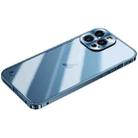 For iPhone 15 Pro Metal Frame Frosted PC Shockproof Phone Case(Ocean Blue) - 1