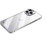 For iPhone 15 Pro Metal Frame Frosted PC Shockproof Phone Case(Silver) - 1