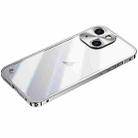 For iPhone 15 Metal Frame Frosted PC Shockproof Phone Case(Silver) - 1