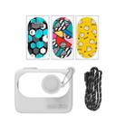 For Insta360 GO 3 Sunnylife Silicone Case Stickers Skin Wrap Lens Cover with Neck Strap(White) - 1