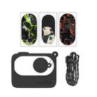 For Insta360 GO 3 Sunnylife Silicone Case Stickers Skin Wrap Lens Cover with Neck Strap(Black) - 1