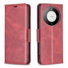 For Huawei Mate 60 Pro/Mate 60 Pro+ Lambskin Texture Pure Color Flip Leather Phone Case(Red) - 1