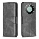 For Huawei Mate 60 Lambskin Texture Pure Color Flip Leather Phone Case(Black) - 1