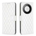 For Huawei Mate 60 Pro/Mate 60 Pro+ Diamond Lattice Wallet Flip Leather Phone Case(White) - 1