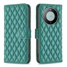 For Huawei Mate 60 Diamond Lattice Wallet Flip Leather Phone Case(Green) - 1