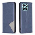 For Honor X6a Rhombus Texture Magnetic Leather Phone Case(Blue) - 1