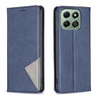 For Honor X6b Rhombus Texture Magnetic Leather Phone Case(Blue) - 1