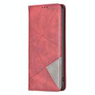 For Honor X8c 4G Rhombus Texture Magnetic Leather Phone Case(Red) - 2