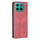 For Honor X8c 4G Rhombus Texture Magnetic Leather Phone Case(Red) - 3