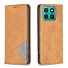 For Honor X8c 4G Rhombus Texture Magnetic Leather Phone Case(Yellow) - 1