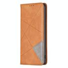 For Honor X8c 4G Rhombus Texture Magnetic Leather Phone Case(Yellow) - 2