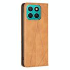 For Honor X8c 4G Rhombus Texture Magnetic Leather Phone Case(Yellow) - 3