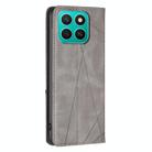 For Honor X8c 4G Rhombus Texture Magnetic Leather Phone Case(Grey) - 3