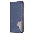 For Honor X8c 4G Rhombus Texture Magnetic Leather Phone Case(Blue) - 2