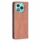 For Honor 400 Lite Rhombus Texture Magnetic Leather Phone Case(Brown) - 3
