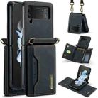 For Samsung Galaxy Z Flip3 5G DG.MING M2 Series Card Bag Magnetic Leather Phone Case(Black) - 1