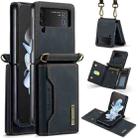 For Samsung Galaxy Z Flip4 5G DG.MING M2 Series Card Bag Magnetic Leather Phone Case(Black) - 1