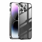 For iPhone 15 Pro Frosted Metal Phone Case(Black) - 1