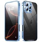 For iPhone 16 Pro Frosted Metal Phone Case(Blue) - 2