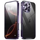 For iPhone 16 Pro Frosted Metal Phone Case(Purple) - 2