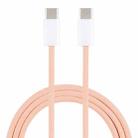 1m USB-C / Type-C to Type-C Macaron Braided Charging Cable(Pink) - 1