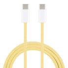 1m USB-C / Type-C to Type-C Macaron Braided Charging Cable(Yellow) - 1
