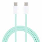 1m USB-C / Type-C to Type-C Macaron Braided Charging Cable(Green) - 1