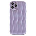 For iPhone 15 Pro Max Wave Texture Bright TPU Phone Case(Purple) - 1