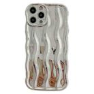 For iPhone 15 Pro Max Wave Texture Bright TPU Phone Case(Silver) - 1