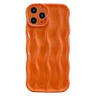 For iPhone 15 Pro Max Wave Texture Bright TPU Phone Case(Orange) - 1