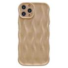 For iPhone 15 Pro Wave Texture Bright TPU Phone Case(Khaki) - 1