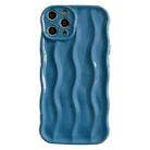 For iPhone 15 Pro Wave Texture Bright TPU Phone Case(Sea Blue) - 1