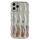 For iPhone 15 Pro Wave Texture Bright TPU Phone Case(Silver) - 1