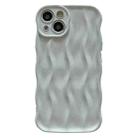 For iPhone 15 Wave Texture Bright TPU Phone Case(White) - 1