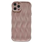 For iPhone 14 Pro Wave Texture Bright TPU Phone Case(Apricot) - 1