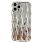 For iPhone 14 Pro Wave Texture Bright TPU Phone Case(Silver) - 1